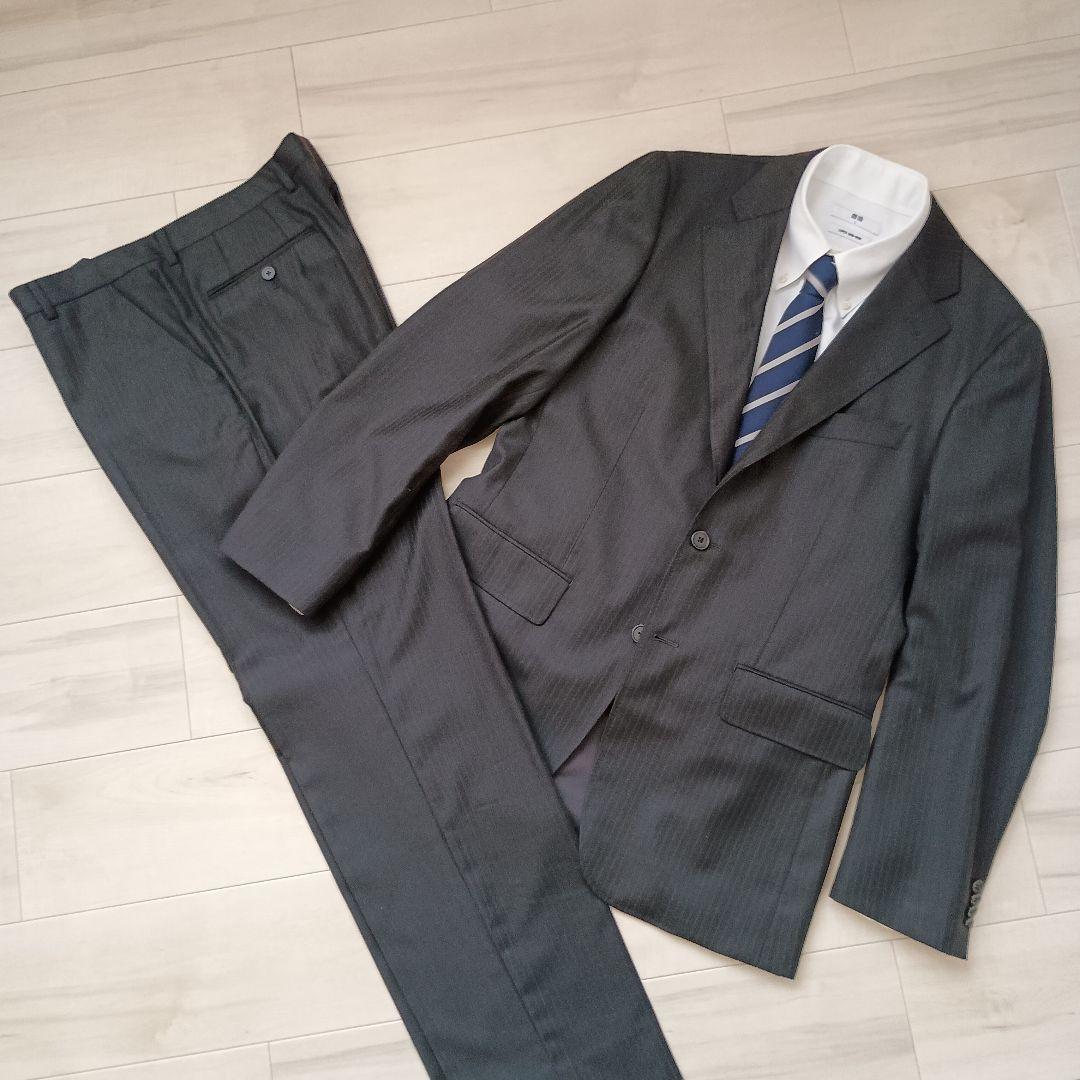 美品 ポールスミス ロロピアーナ 段返り三つボタン ストライプ スーツ XL