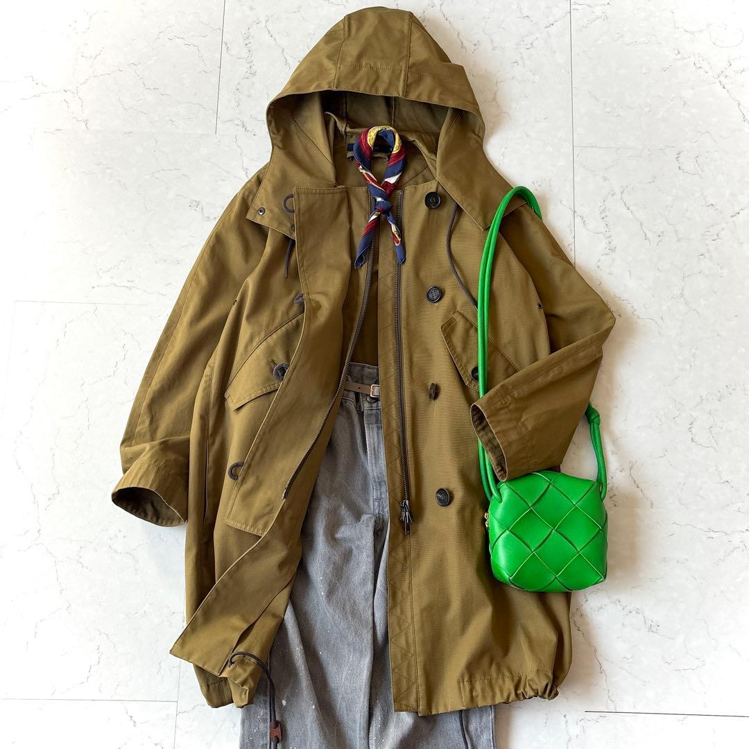 ソフィードール コットンギャバジン モッズコート ブラウン ハーフコート 茶色