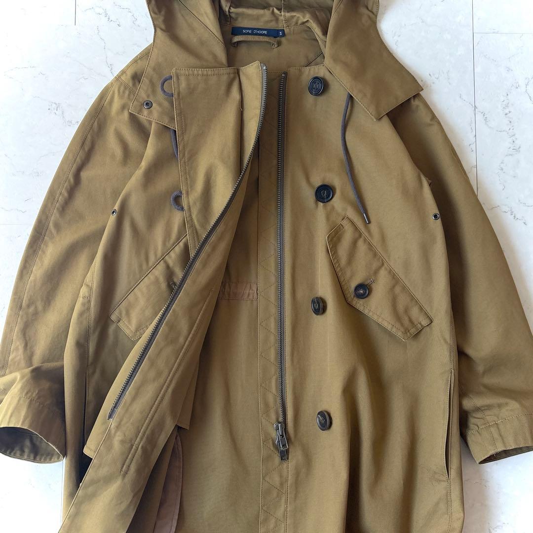 ソフィードール コットンギャバジン モッズコート ブラウン ハーフコート 茶色