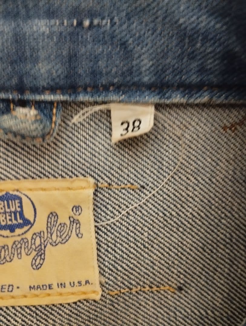 最終値下げWrangler 縦ベル 24MJZ USA製デニムジャケット 60s