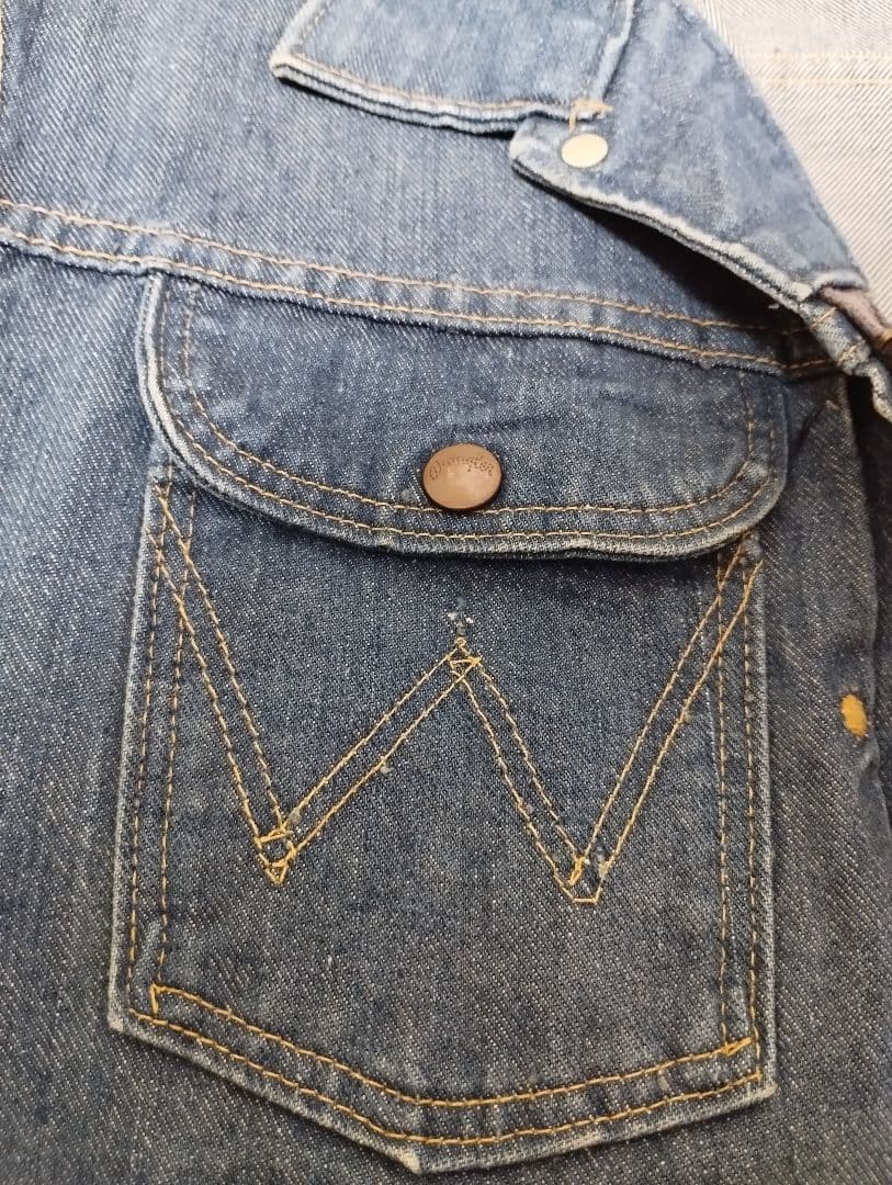 最終値下げWrangler 縦ベル 24MJZ USA製デニムジャケット 60s