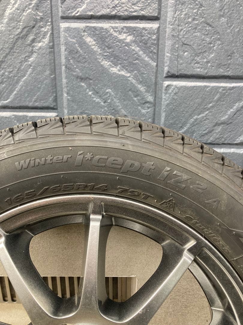 165/65/14インチスタッドレスホイールセットHankook出品2