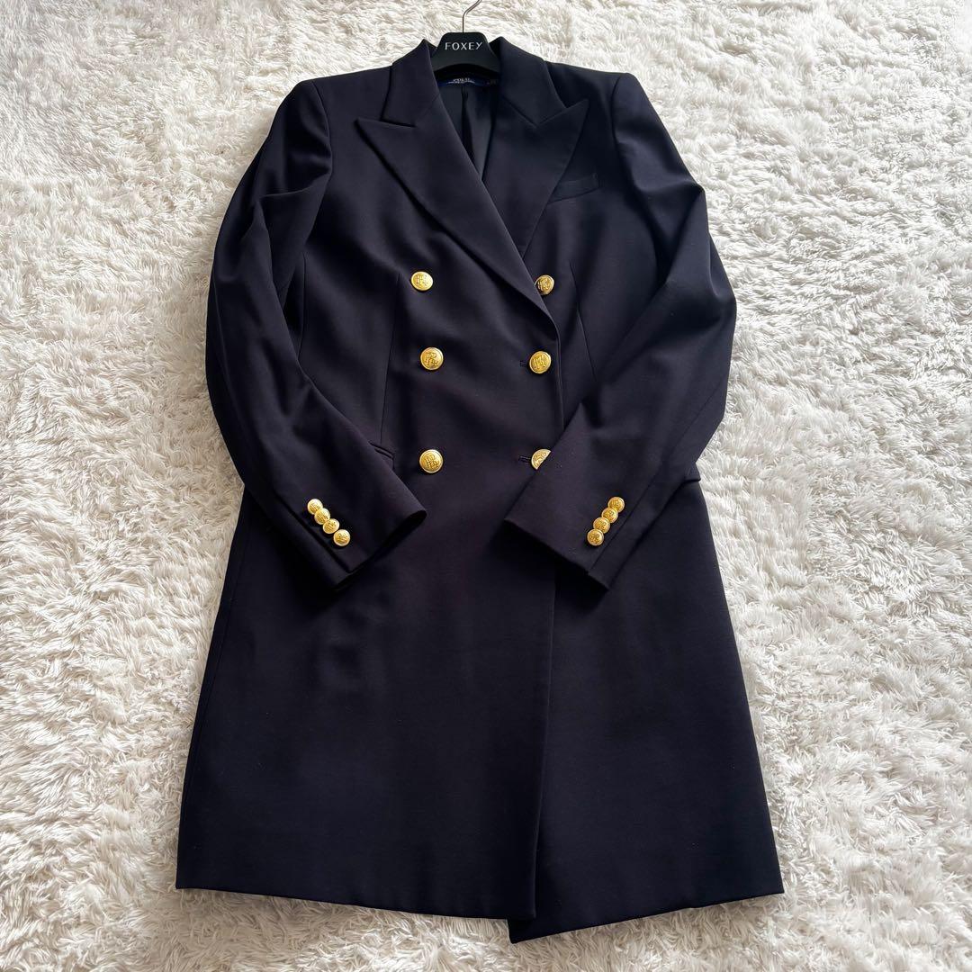 ポロラルフローレン　ダブルブレステッド ウール ブレザー　金ボタン　ネイビー