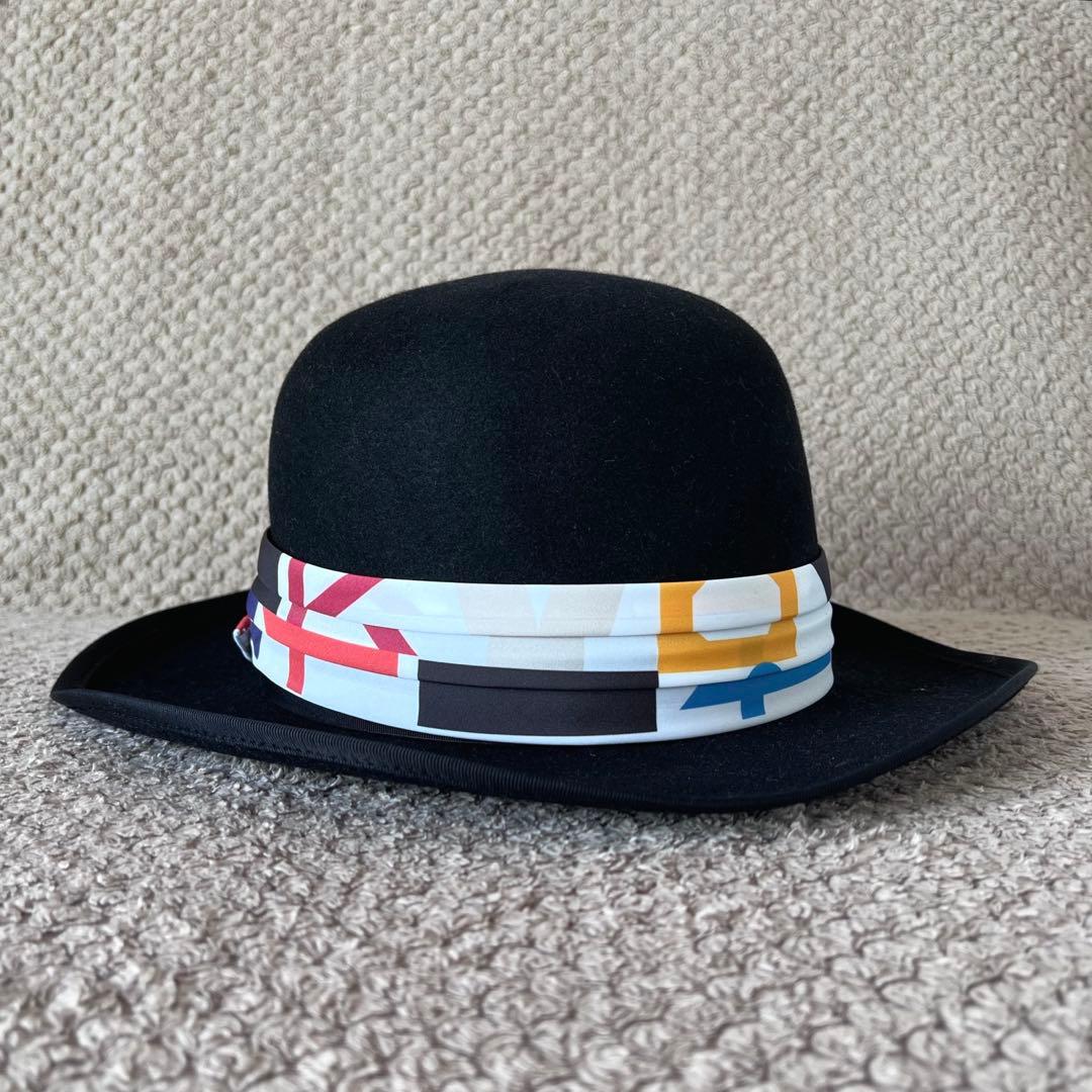 新品タグ付！TOKIO HAT渋沢栄一 ラビットウールハット黒リボン 帽子 秋冬