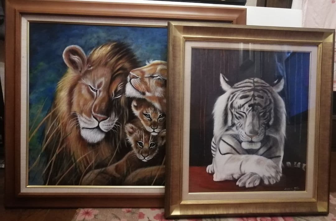 さくです。絵画　額縁　キャンバス アクリル絵