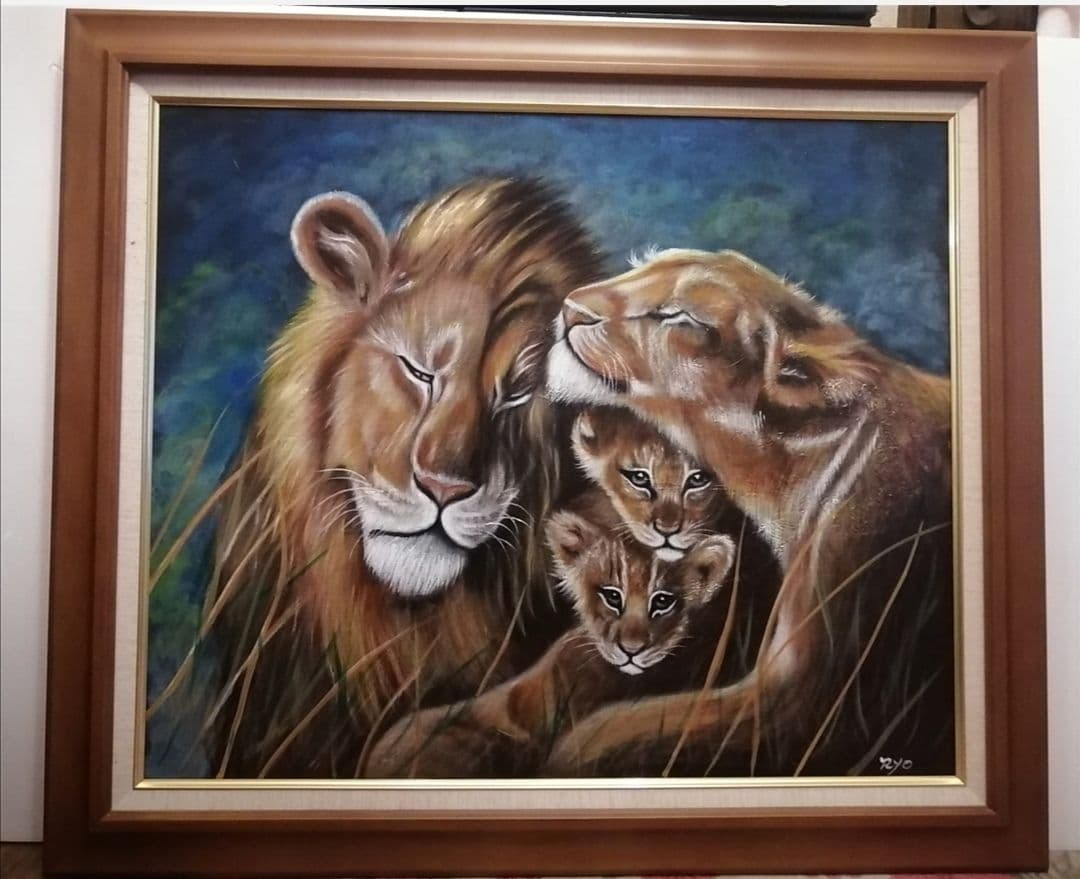 さくです。絵画　額縁　キャンバス アクリル絵