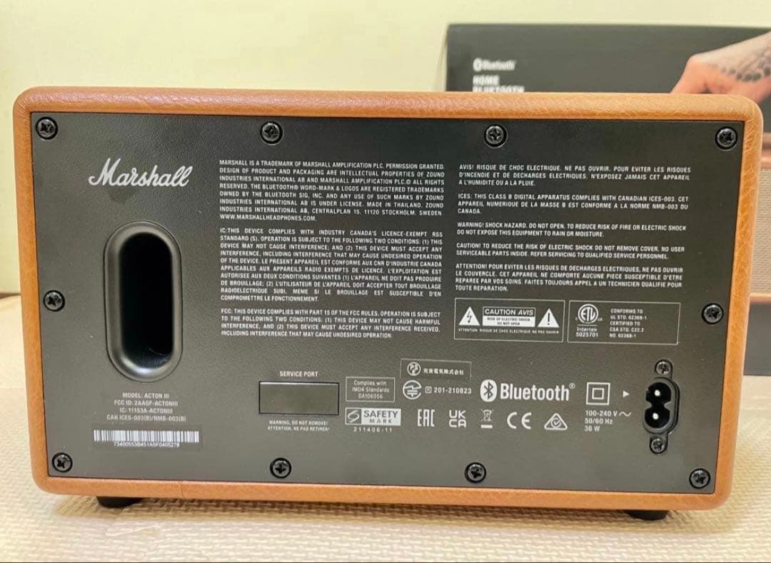 新品•未使用　国内正規品　Marshall スピーカー ActonⅢ ブラウン