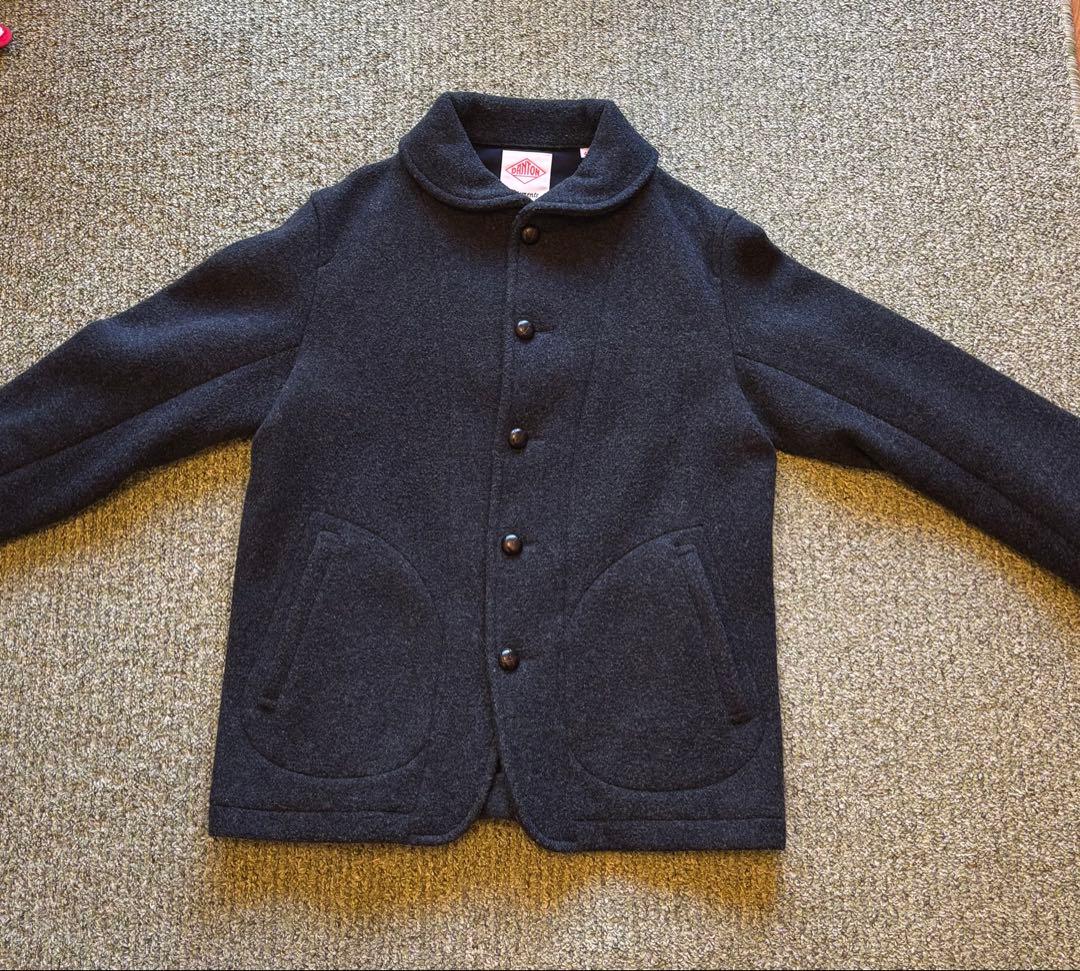 【美品】DANTON ウールモッサ シングルジャケット くるみボタン 42