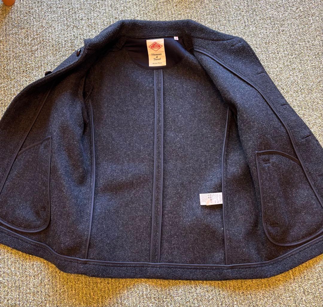 【美品】DANTON ウールモッサ シングルジャケット くるみボタン 42