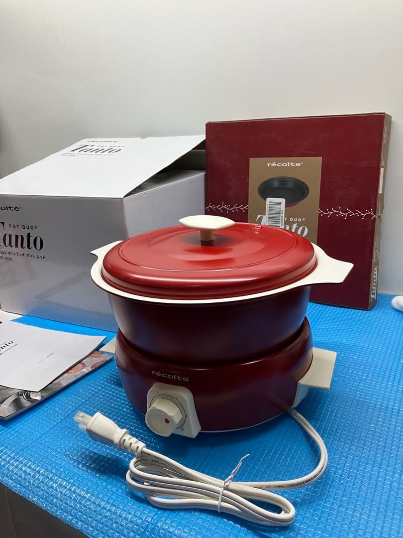 recolteレコルト ポットデュオタント RPF-2レッド ➕️グリルプレート