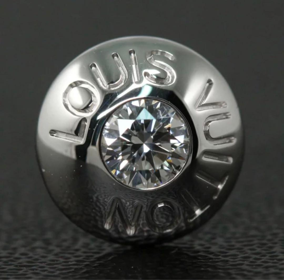 ルイヴィトン ダイヤモンドピアス K18 WG 750 ホワイト ゴールド