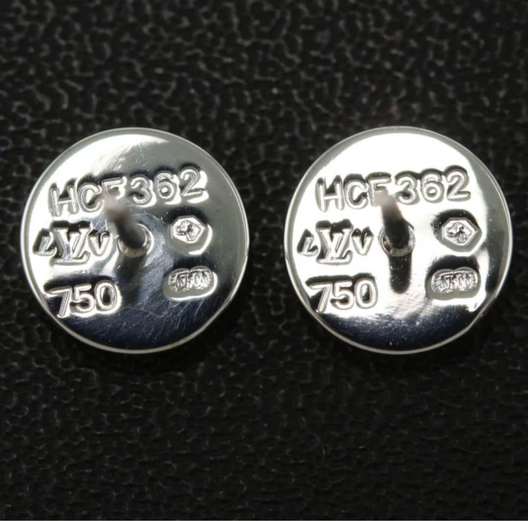 ルイヴィトン ダイヤモンドピアス K18 WG 750 ホワイト ゴールド