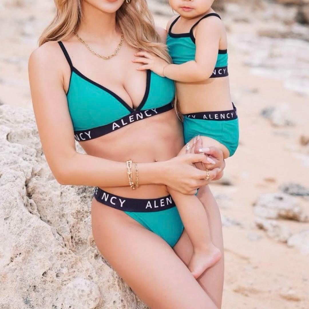 【新品】アレンシー ALENCY ロゴビキニ トライアングルビキニ アクア