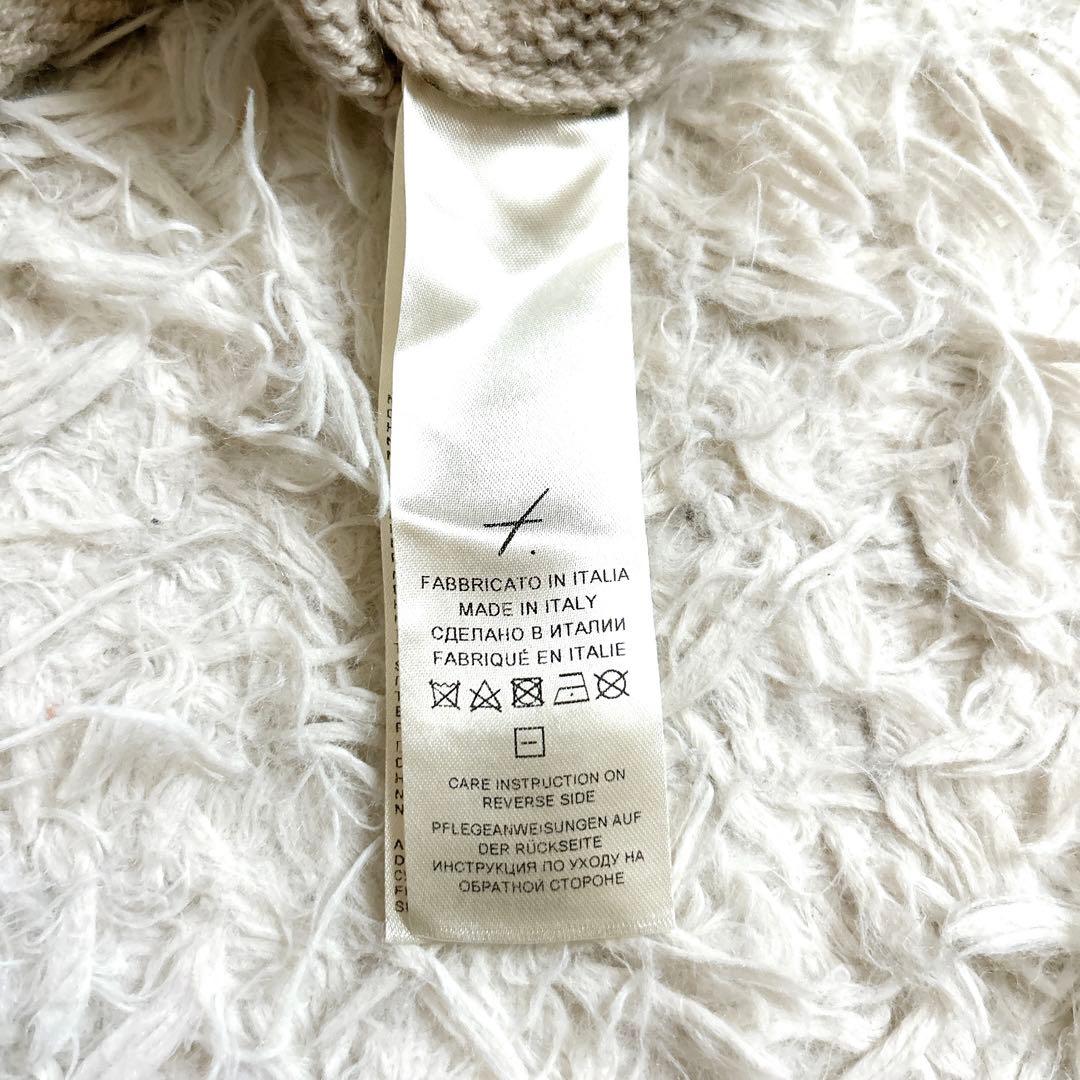 美品⁂ファルコネーリ⁂ニットポンチョ　ケープ　カシミヤ100% ラクーンファー