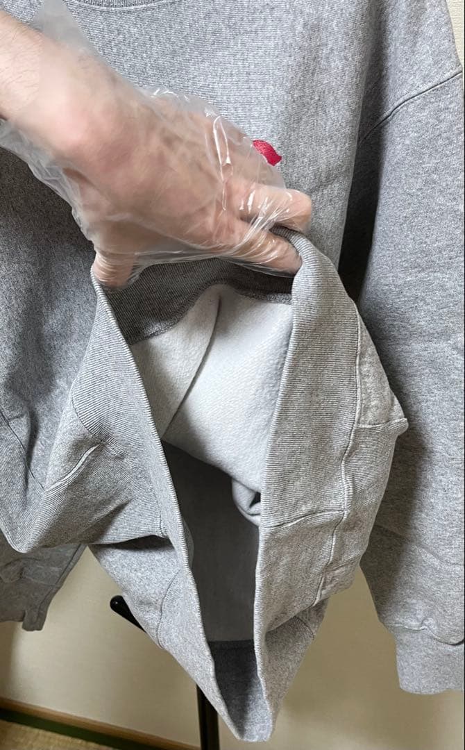 ザ*ザ様 【美品】　ポークチョップガレージサプライ　スウェット　グレー　Lサイズ