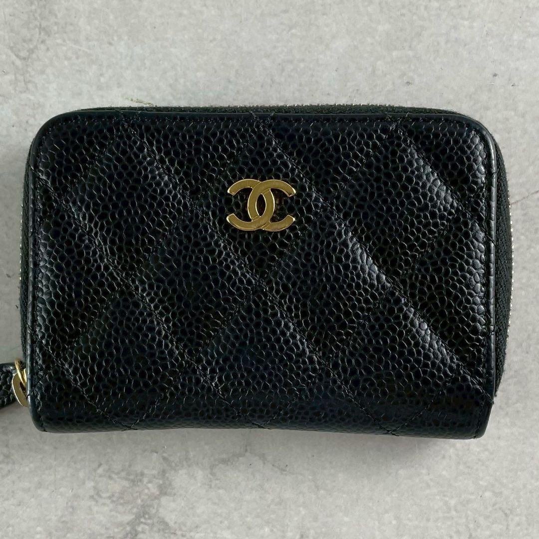 極美品 Gカード付✨CHANEL クラシック ジップパース キャビアスキン