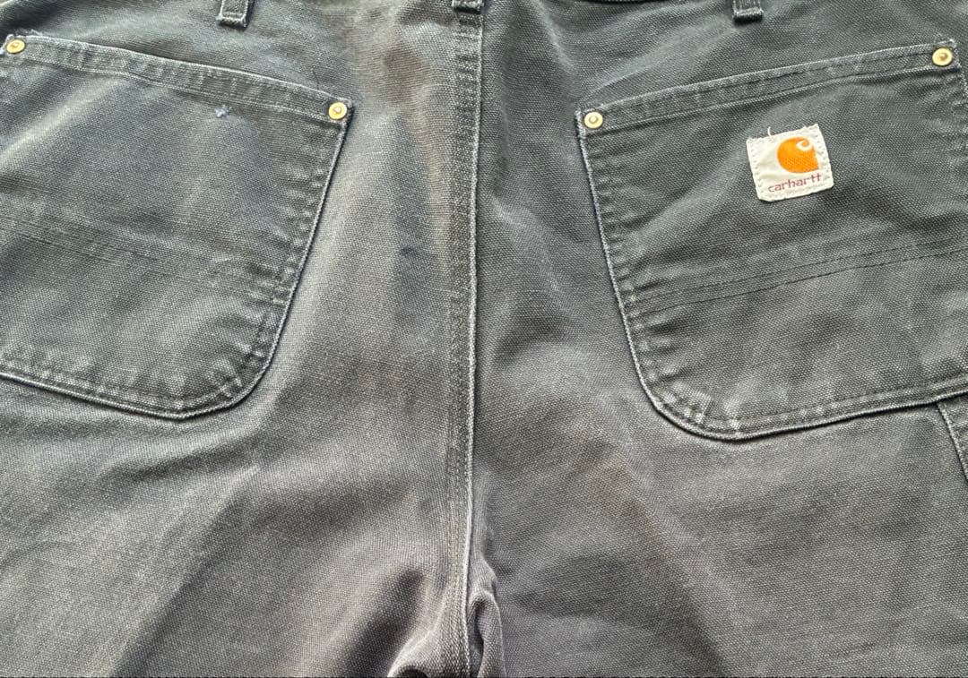 90s carhartt カーハート ダブルニーペインターパンツ ブラックW36
