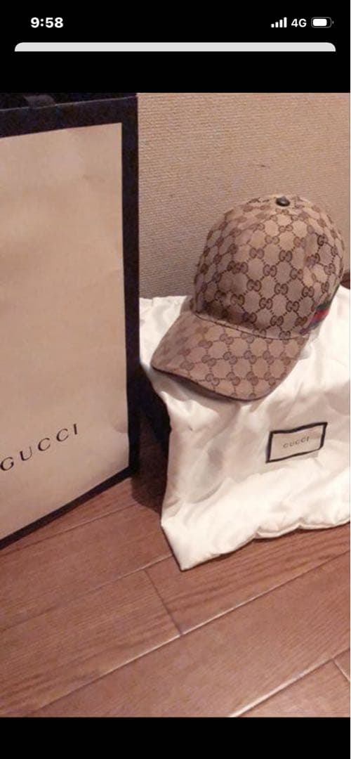 GUCCIキャップ　（オリジナルGGキャンバス ベースボールキャップ）