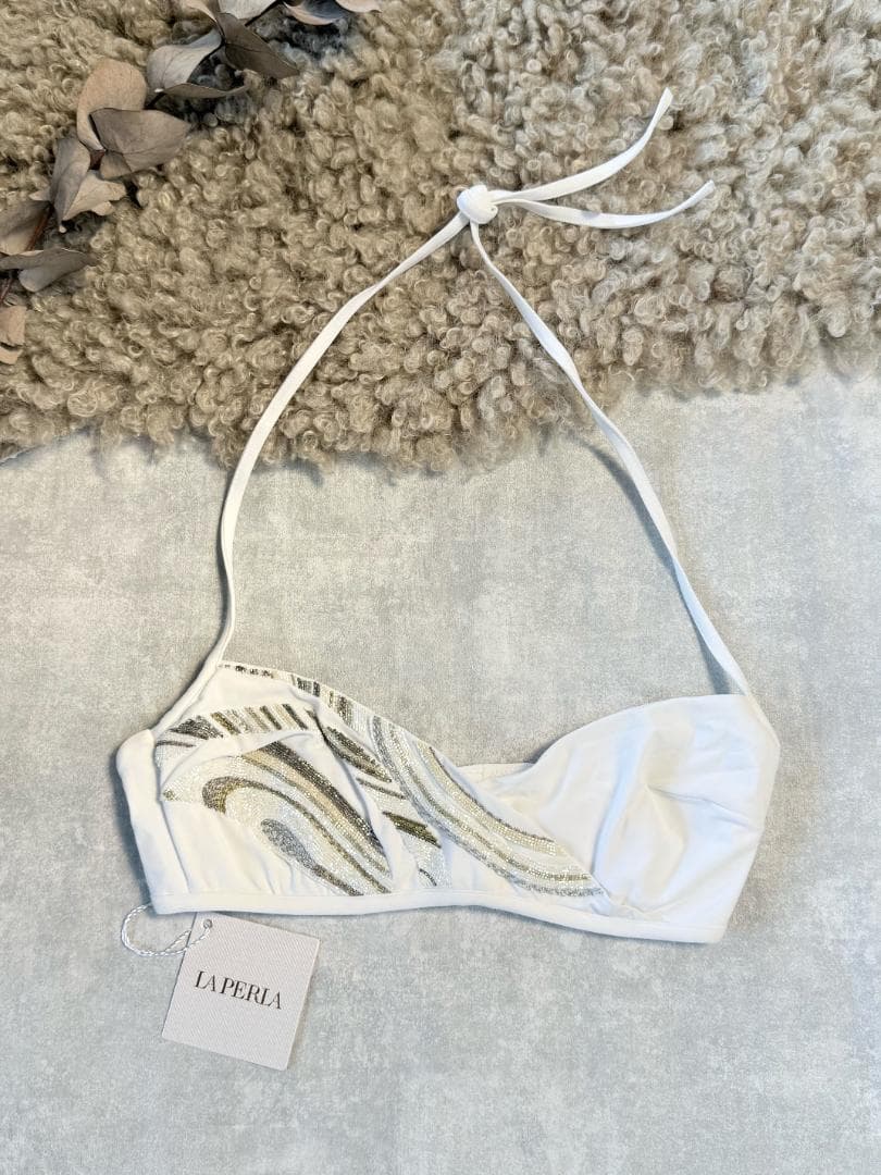 La Perla　ラペルラ　高級ビキニ上下セット　スパンコール刺繍未使用タグ付き