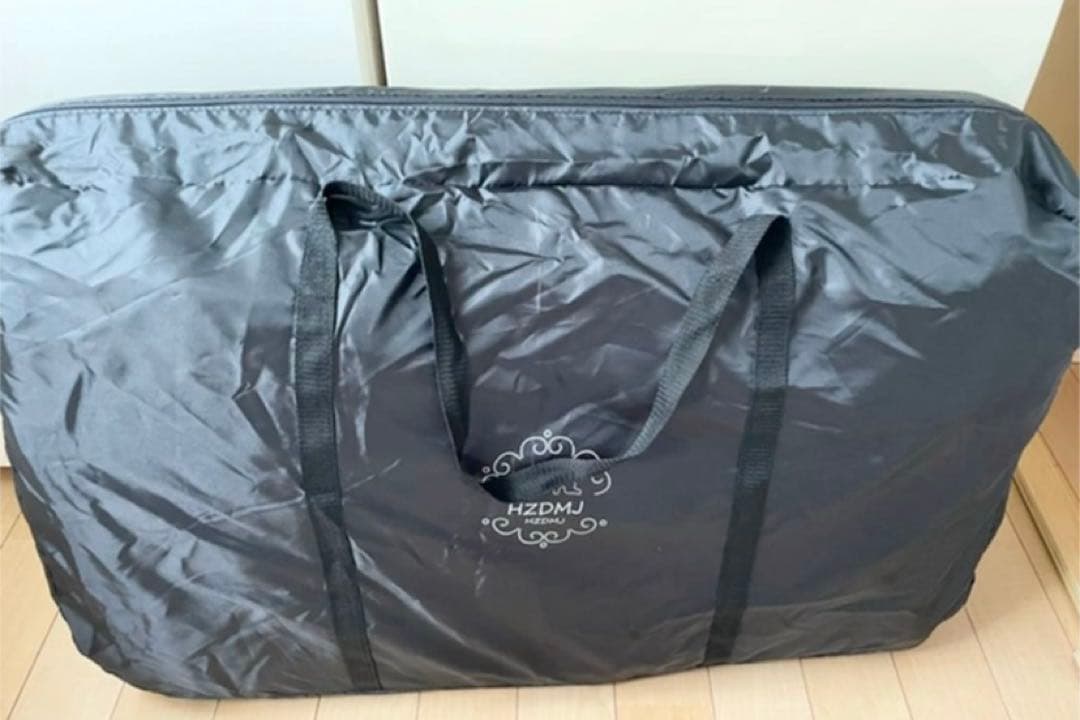 ベビーベッド 高さ調整可能 折り畳み 収納袋付きHZDMJ ライトグレー