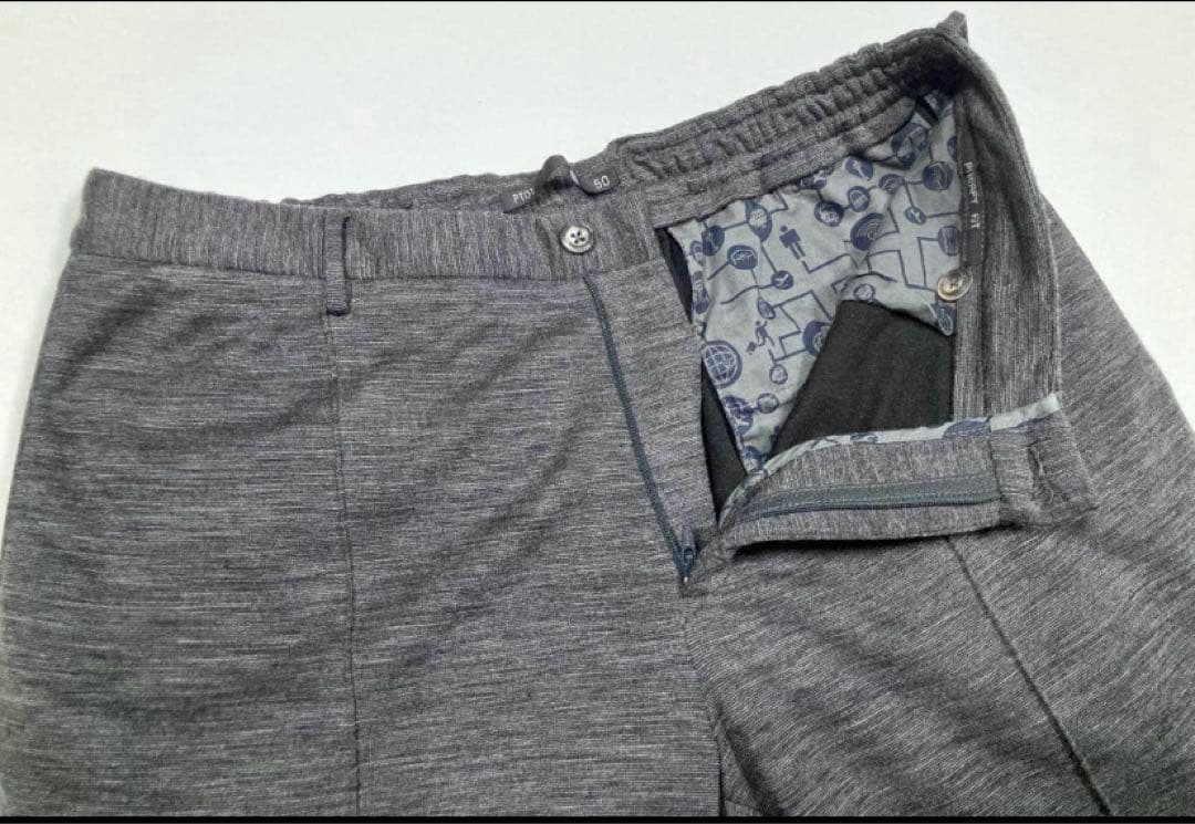 PT01 センタークリース ウールジャージスラックス ルーマニア製　50