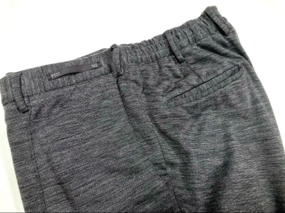 PT01 センタークリース ウールジャージスラックス ルーマニア製　50