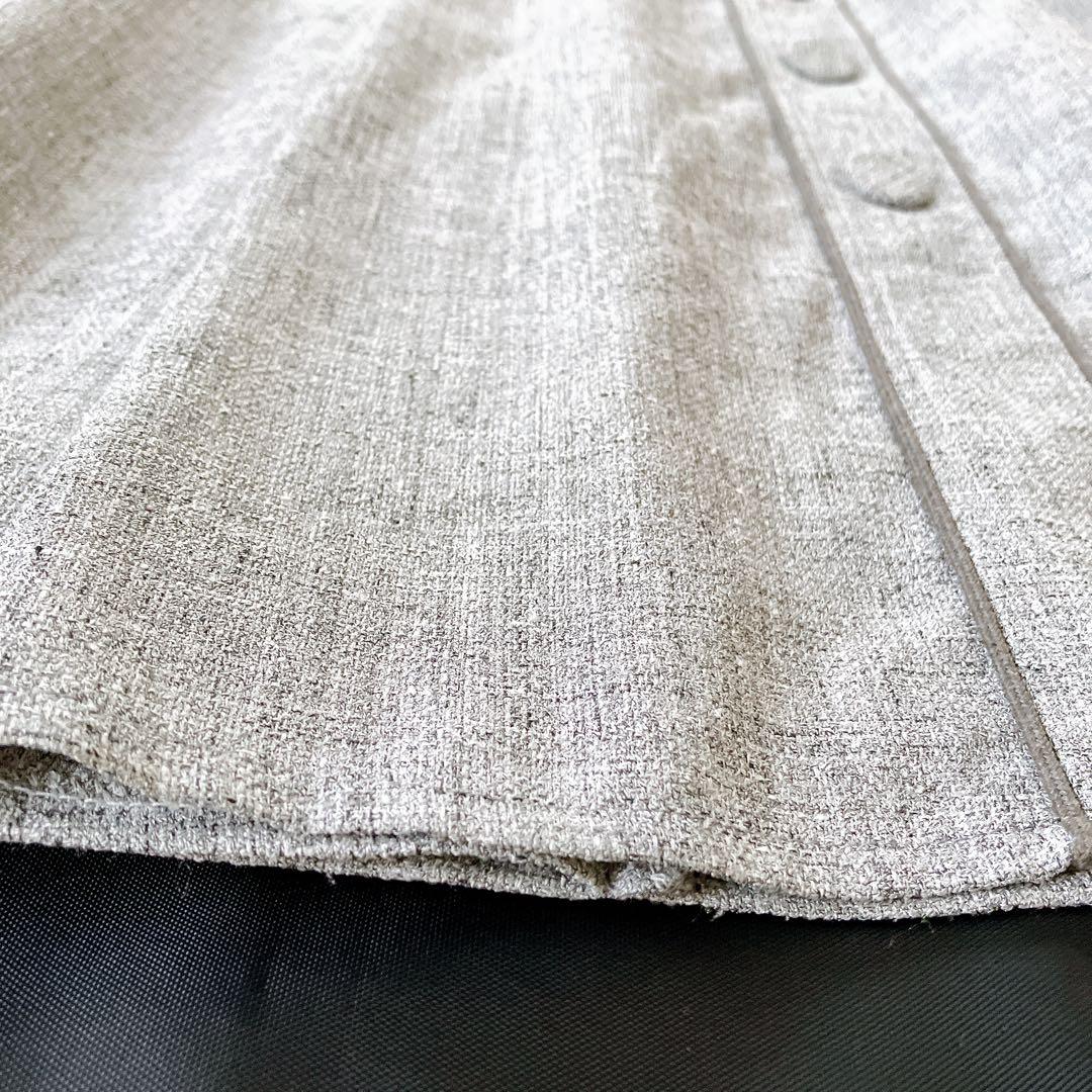 Rene 2022モデル パール装飾ロングワンピース 大きいサイズ38 グレー系