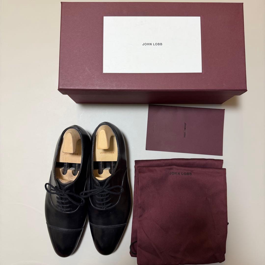 新品未使用　ジョンロブ シティ2 ストレートチップ キャップトゥ 6 黒