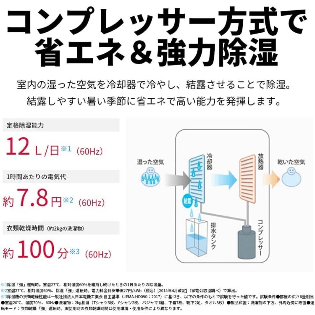 【3/18までの限定価格】新品　SHARP CV-R120-W 衣類乾燥除湿機