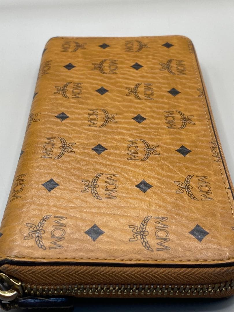 MCM ロゴプリント 長財布 ブラウン