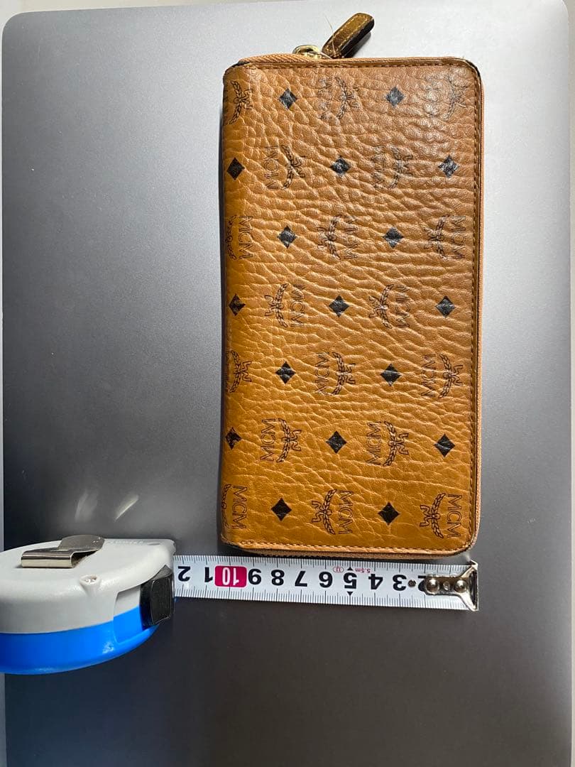 MCM ロゴプリント 長財布 ブラウン