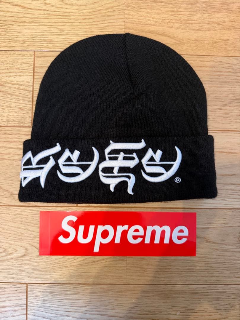 Supreme New Era Blackletter Beanie 黒