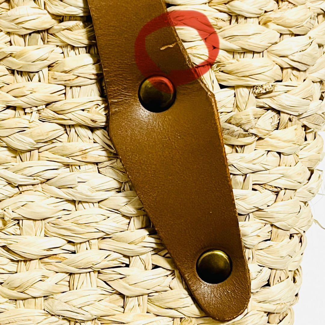 【完売品】クレドラン かごバッグ ボックス型 ファスナー 帆布 異素材ミックス