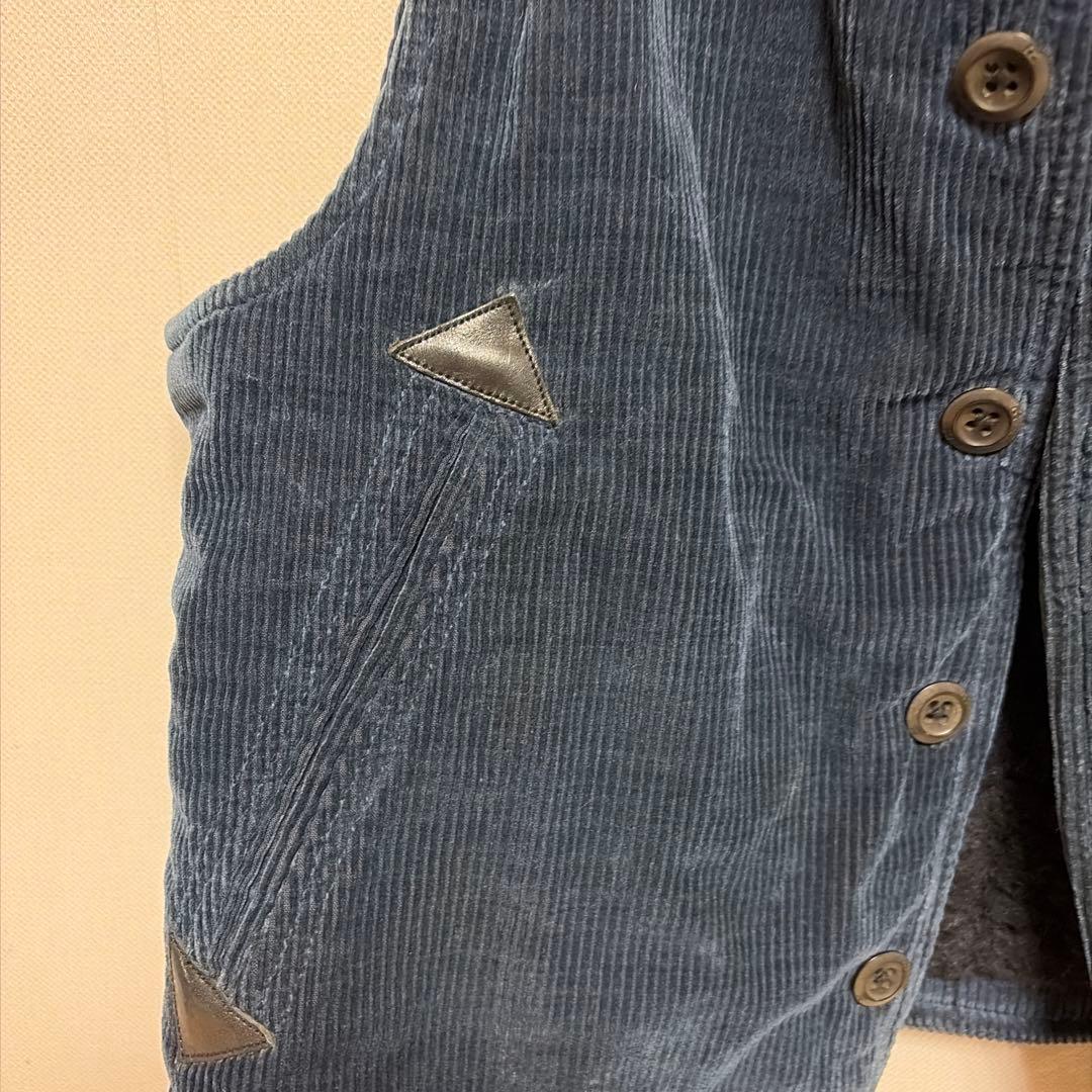 45R 45rpm コーデュロイ ボア ベスト ネイビー M サイズ3