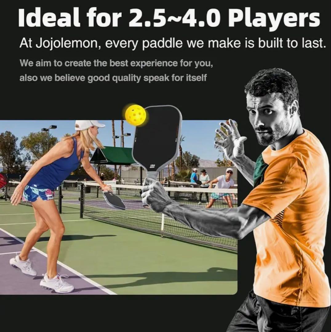 ピックルボール パドルT700 2本 ボール4個 キャリーバッグ付き