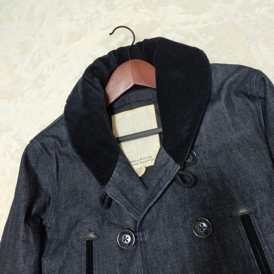美品　RALPH LAUREN　ショールカラーデニムピーコート