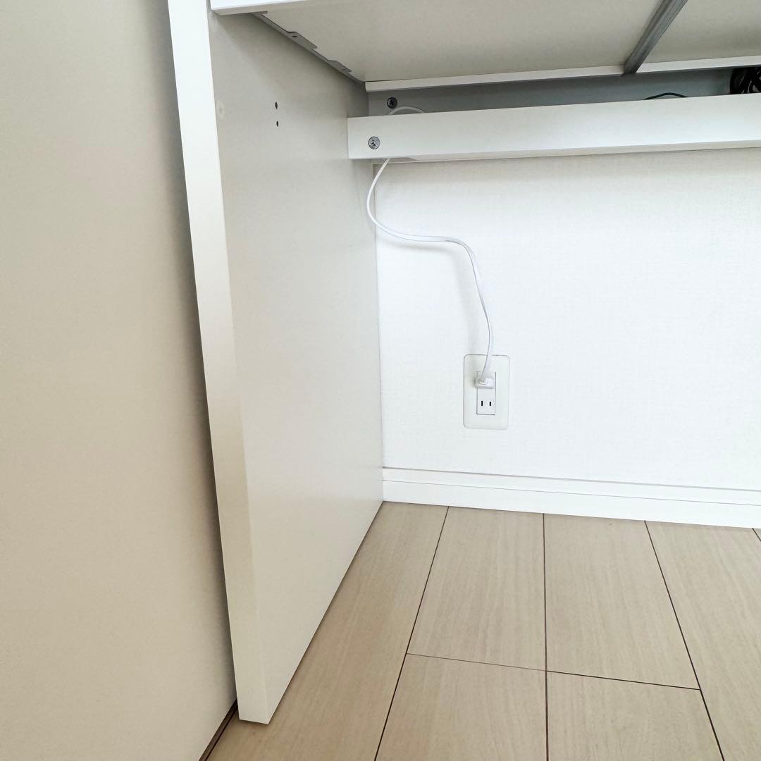 IKEA MICKE デスク ホワイト 幅105cm 引き出し付き