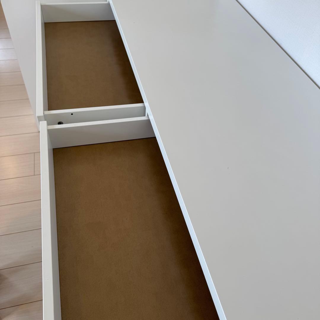IKEA MICKE デスク ホワイト 幅105cm 引き出し付き
