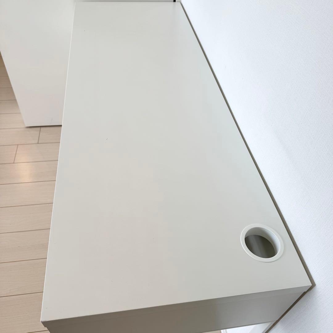 IKEA MICKE デスク ホワイト 幅105cm 引き出し付き