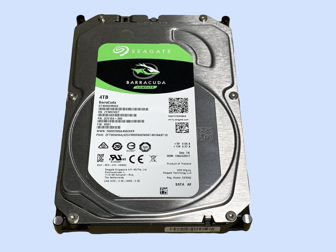 内蔵型ハードディスクドライブ M9827 Seagate BarraCuda 4TB ST4000DM004
