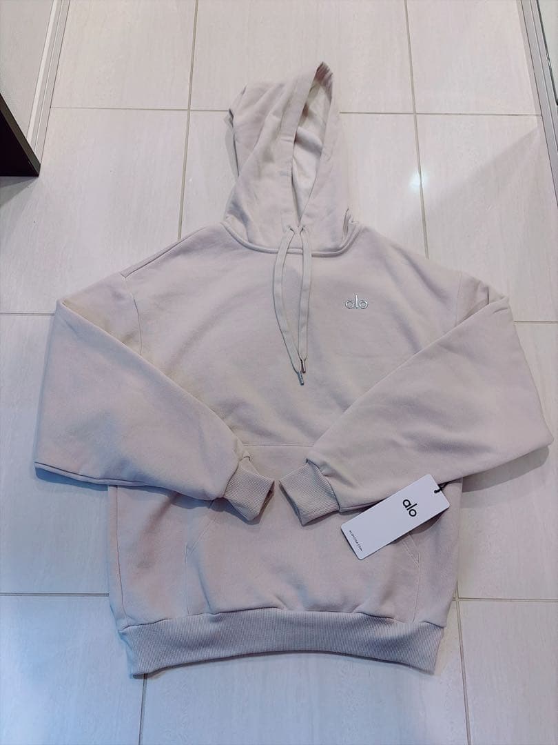 alo パーカー　Accolade フーディ XS ベージュ