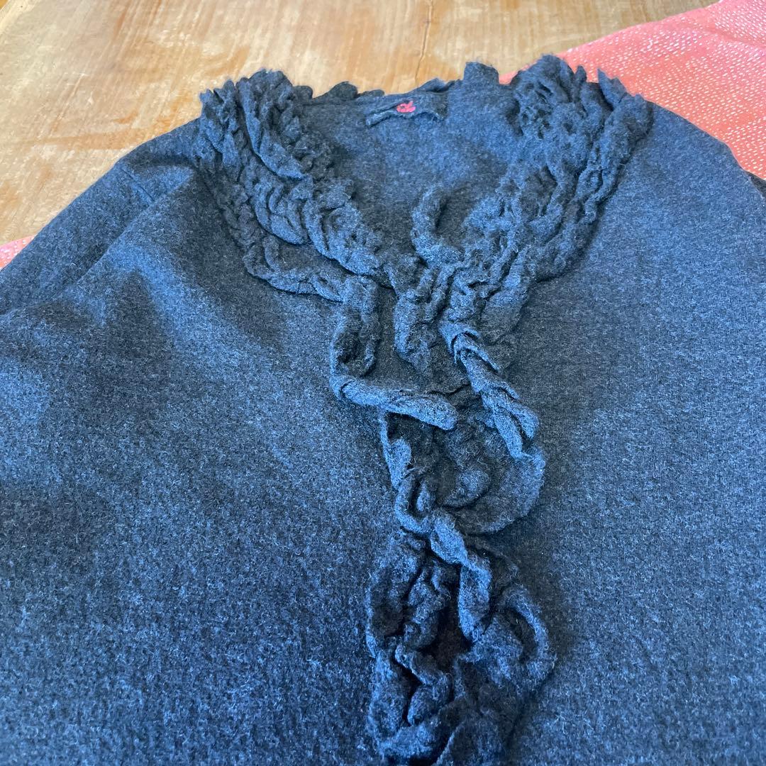 45rpm圧縮ウールフリルワンピース