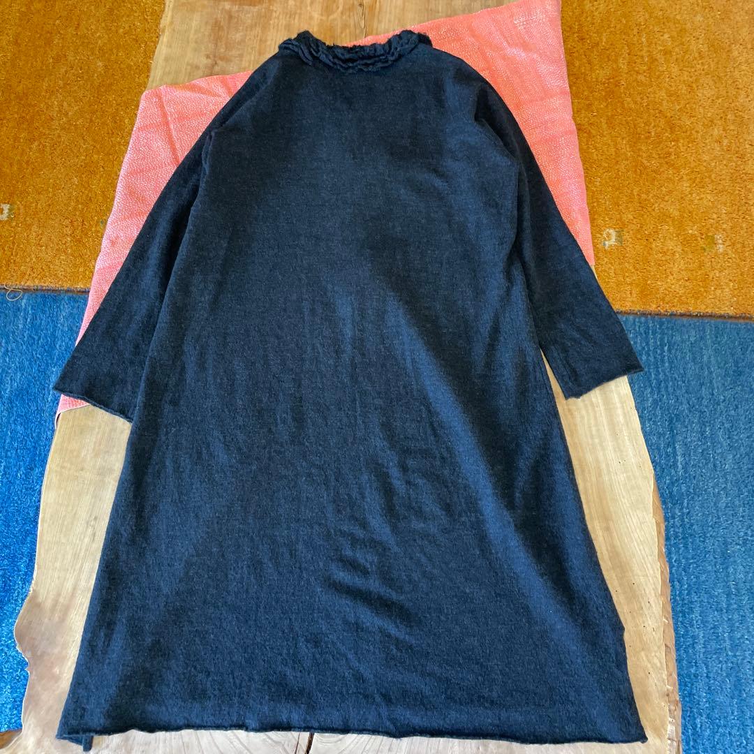 45rpm圧縮ウールフリルワンピース