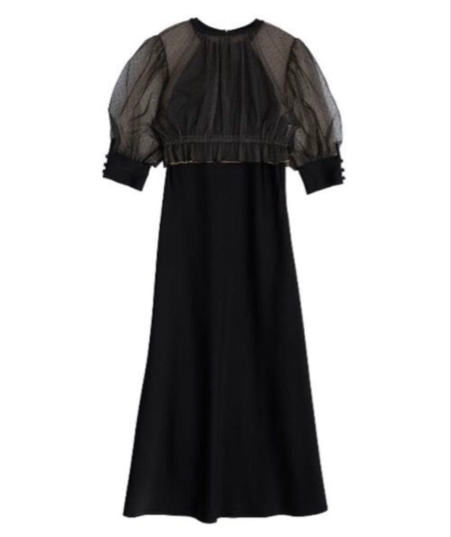 スーツ・フォーマル・ドレス AMERI vintage DOT TULLE SET FLARE DRESS