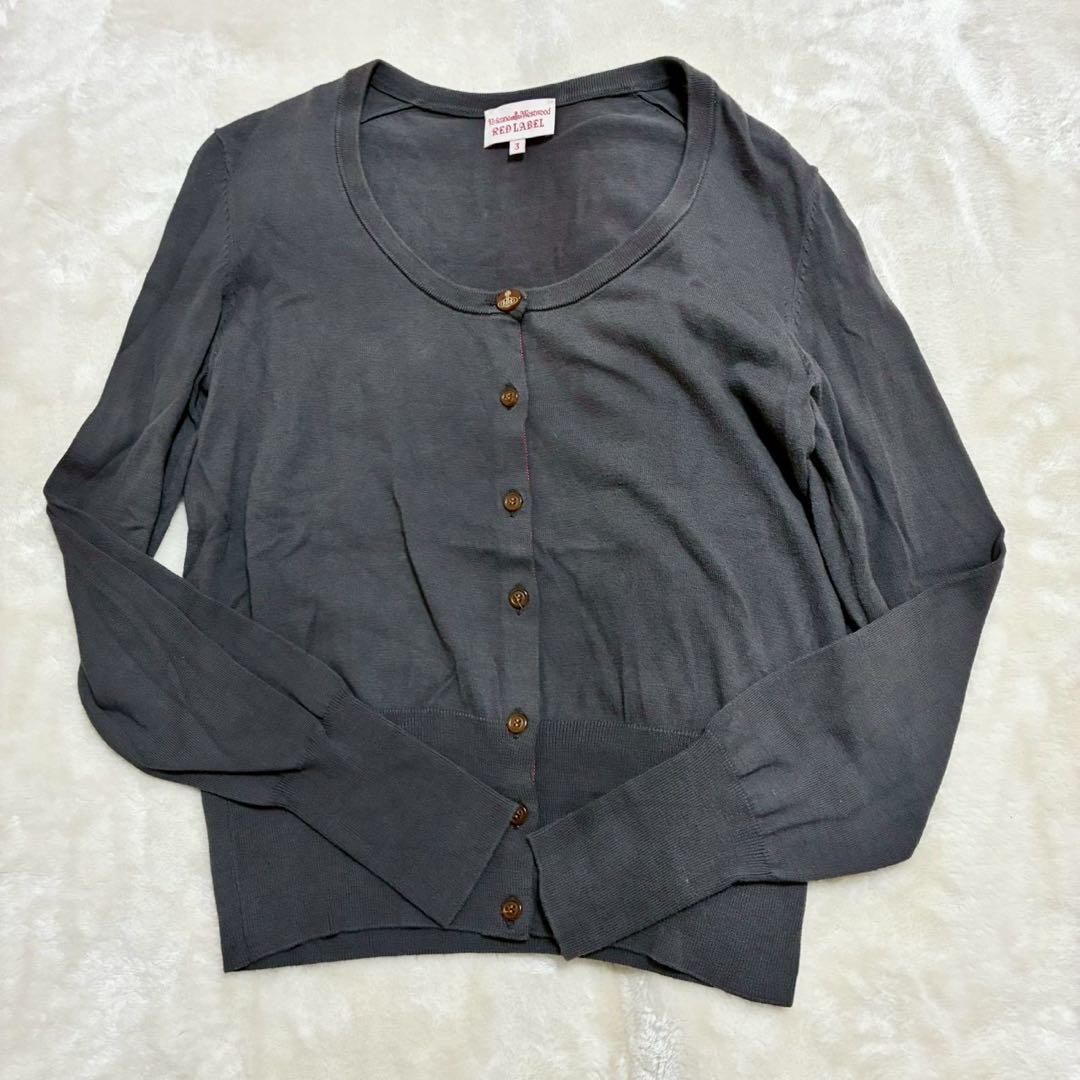 ヴィヴィアンウエストウッド レッドレーベル　オーブ刺繍　カーディガン　サイズ3