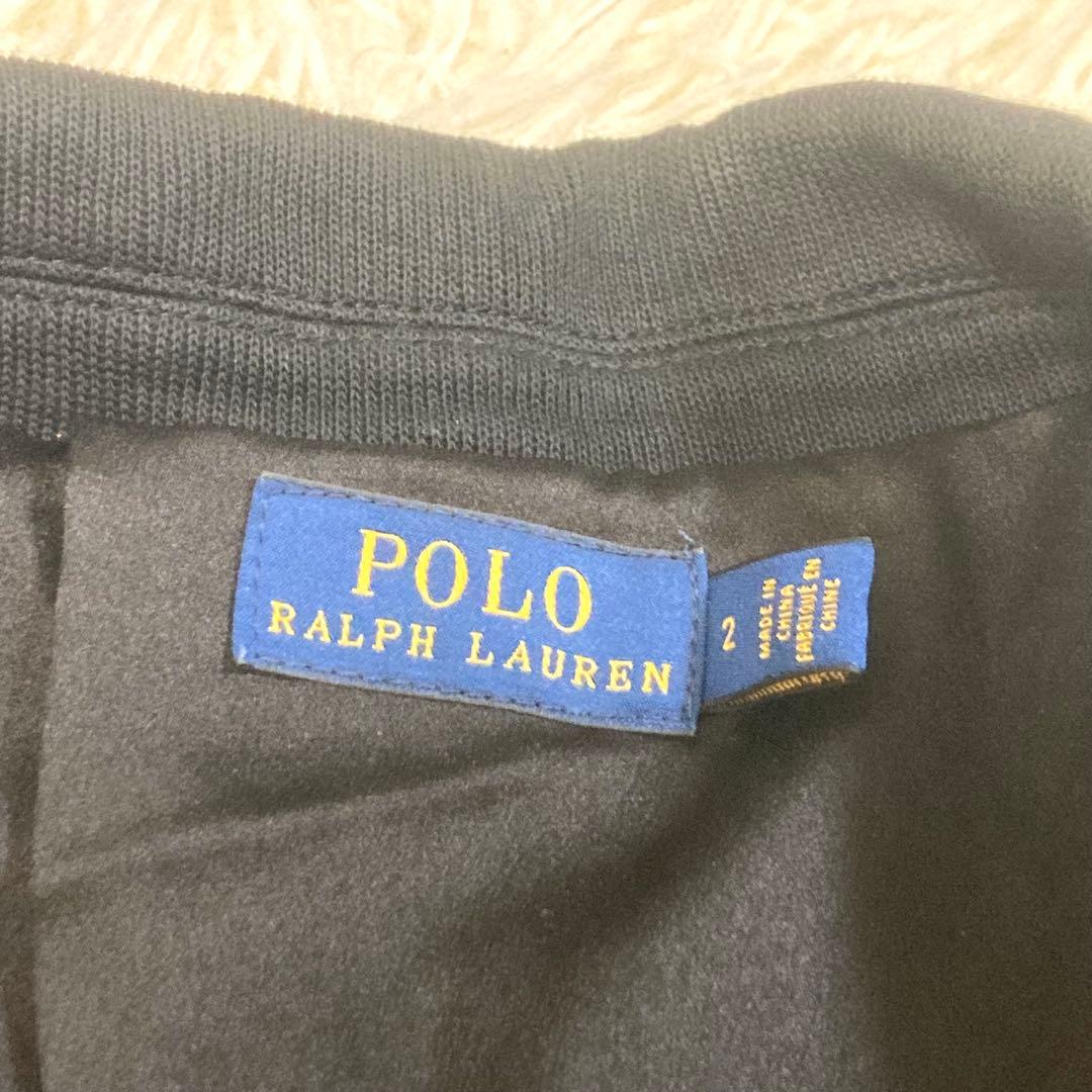 ポロラルフローレン　テーラードジャケット　PRLロゴ刺繍　エンブレム　現行　黒