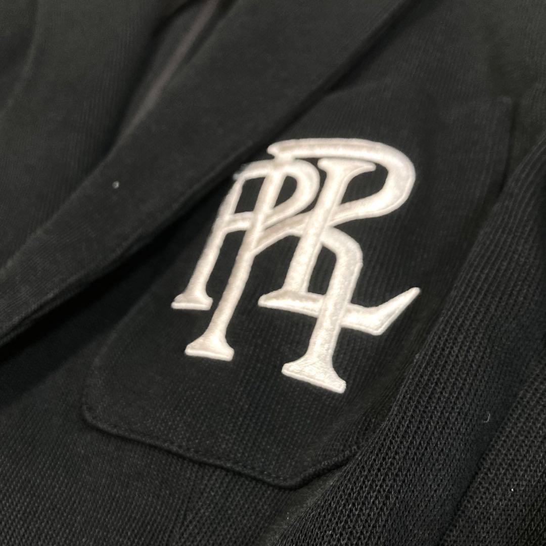 ポロラルフローレン　テーラードジャケット　PRLロゴ刺繍　エンブレム　現行　黒