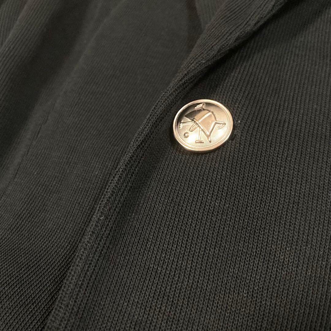 ポロラルフローレン　テーラードジャケット　PRLロゴ刺繍　エンブレム　現行　黒