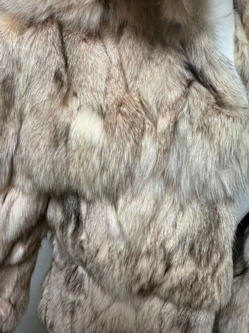 毛皮　リアルファー　ショート　ブルーフォックス