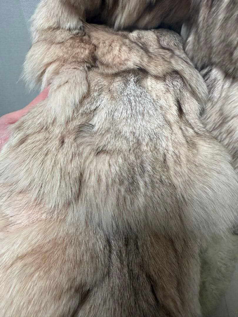 毛皮　リアルファー　ショート　ブルーフォックス